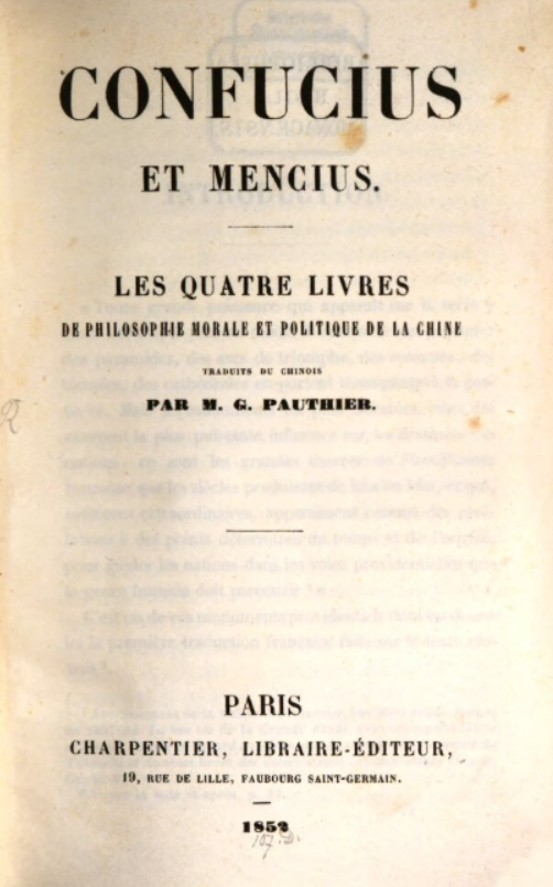 Confucius et Mencius (1852)