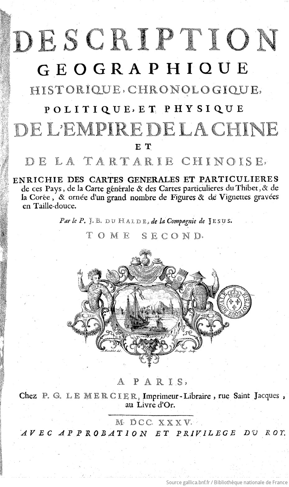 Description [...] de l'empire de la Chine (1735)